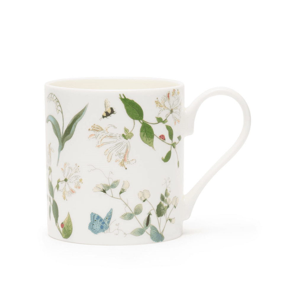 Wild Floral Mug, White