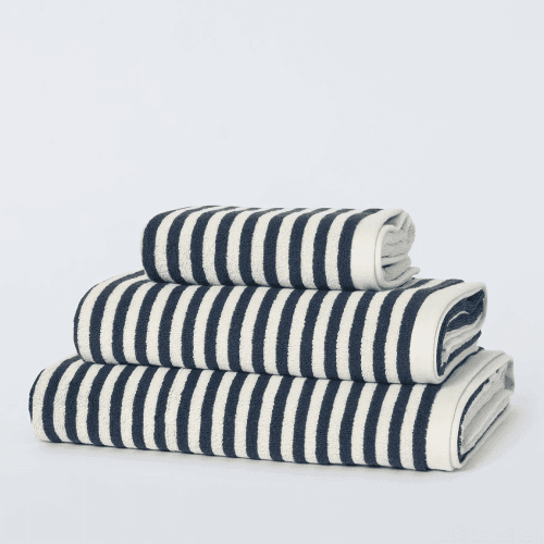 Image showing the Fine Stripe Hand Towel, Midnight product.