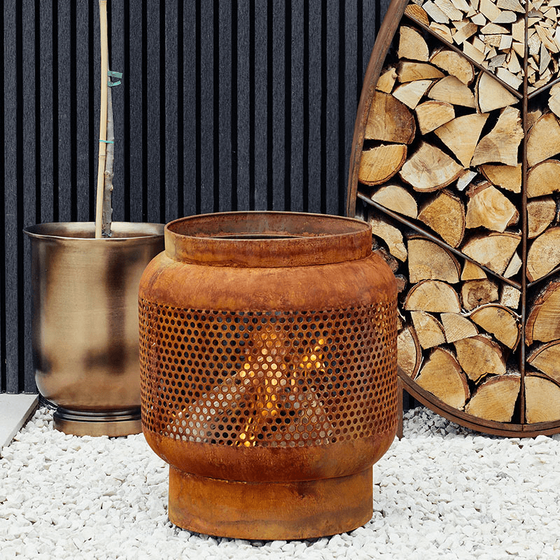 Outdoor Buttermere Basket Fire Pit, Rust