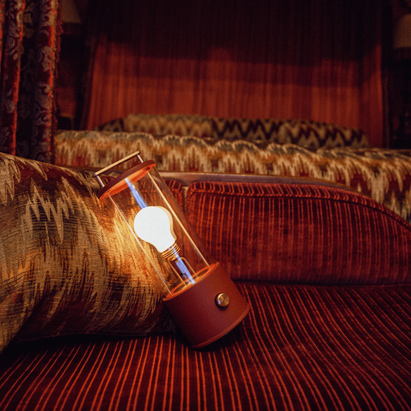 The Muse Farrow & Ball Portable Lamp, Pomona Red