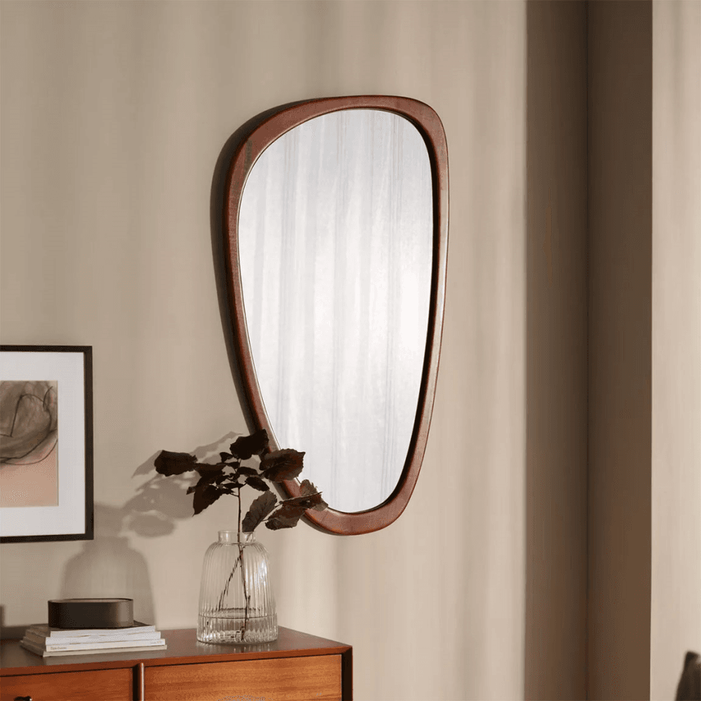 Asymmetrical Wall Mirror, Natural