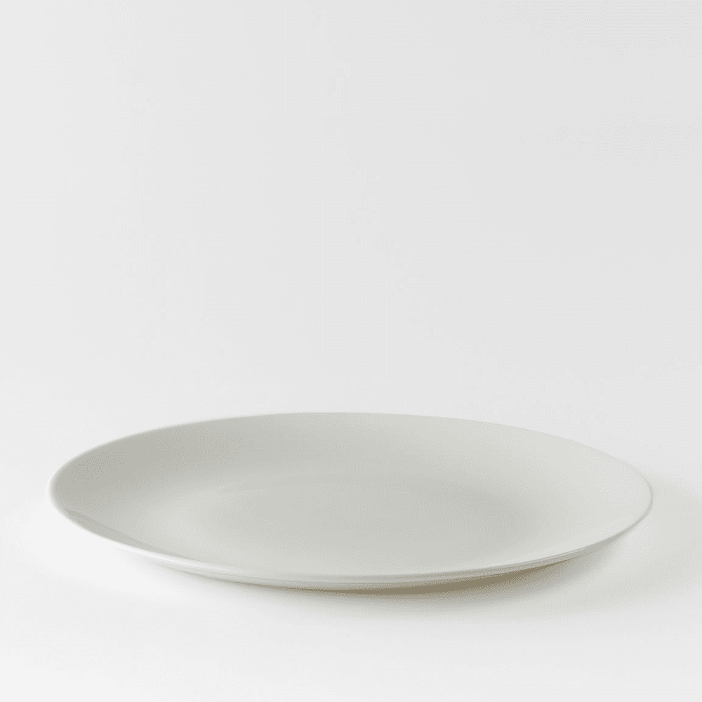 Arc Bone China Dinner Plate, White