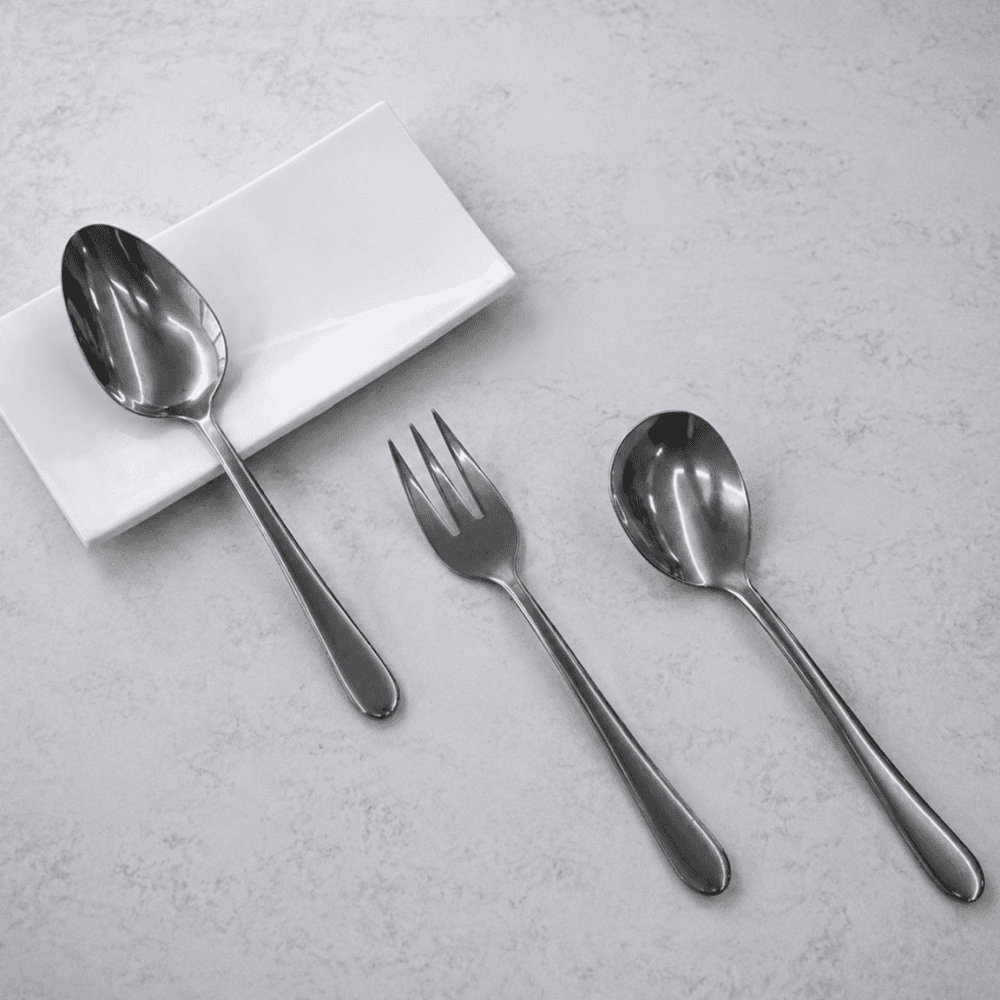Vantage Serving Spoon, Stonewashed