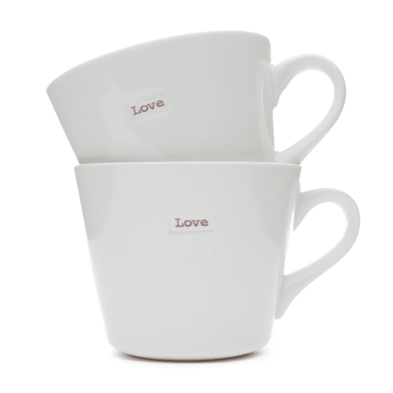 Love Set of 2 Bucket Mugs