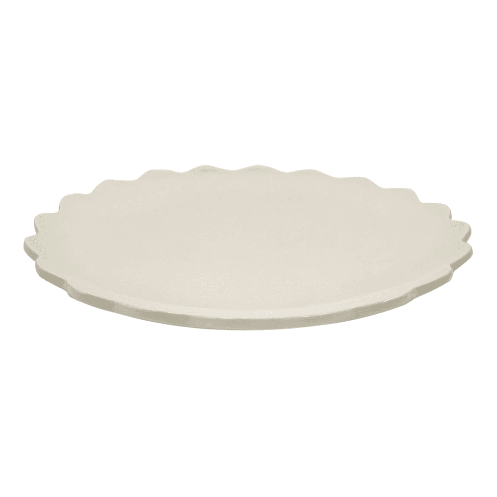 Scalloped Charger Plate, Cream