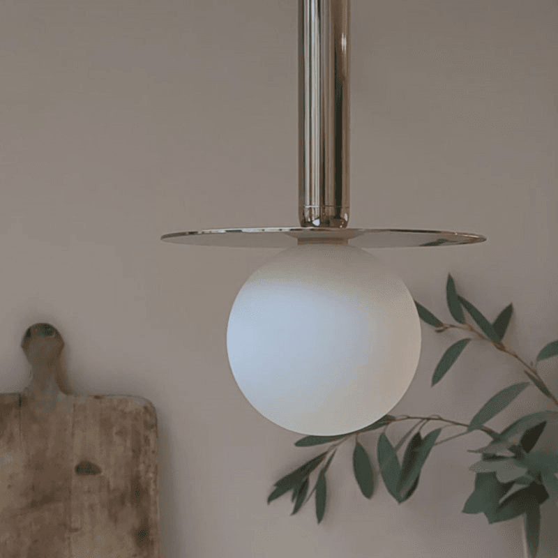 Disk Pendant Light, Brass