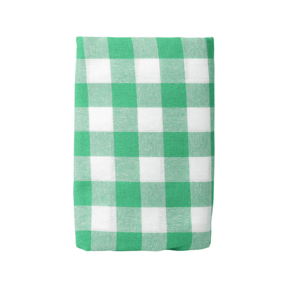 Bon appetit Gingham Fabric Tablecloth, Green