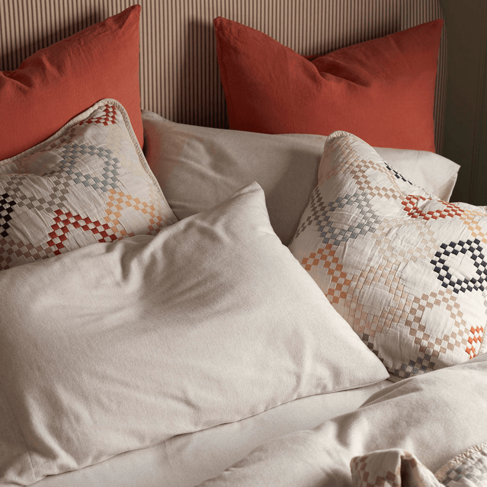 Jolene 100% Cotton Quilted Cushion Cover, Multi