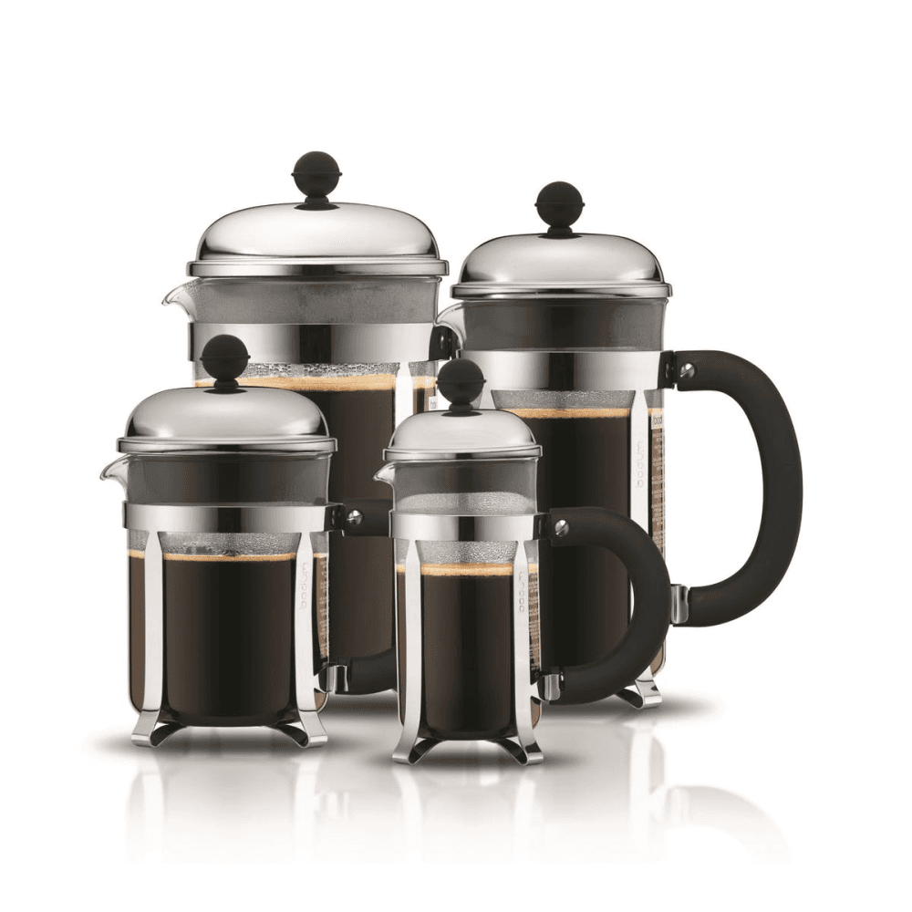 Chambord 4 cup coffee maker, Silver/Black