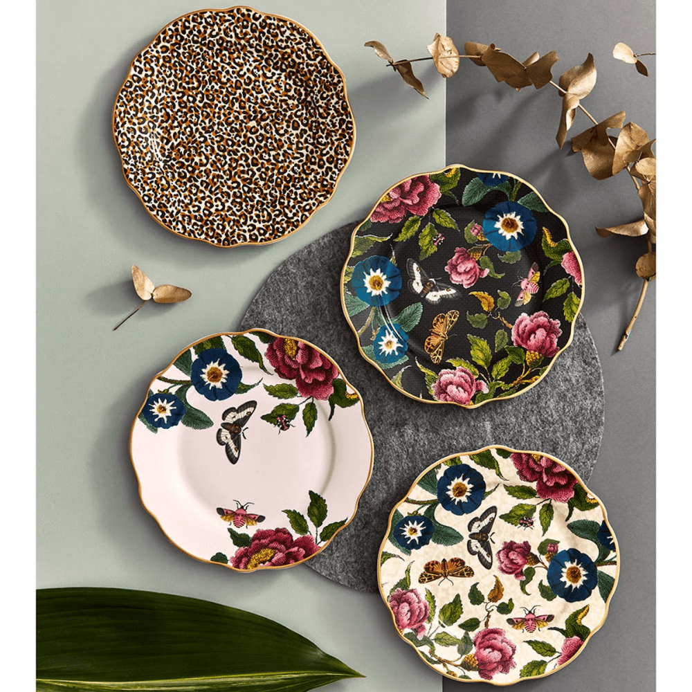 Creatures of Curiosity Set of 4 Cake Plates, Multi