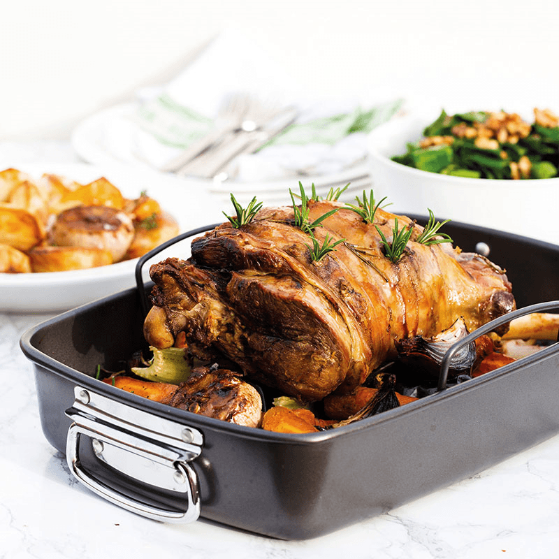 Non-Stick Roasting pan with rack, Black