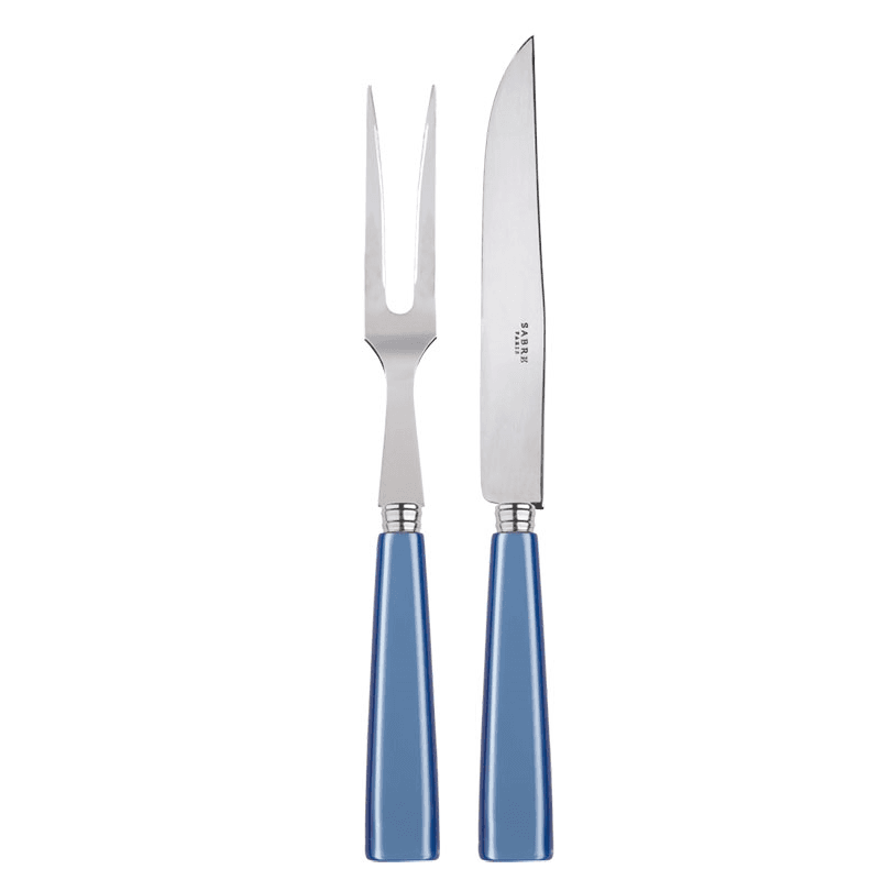 Icone 2 Piece Salad Serving Set, Steel Blue