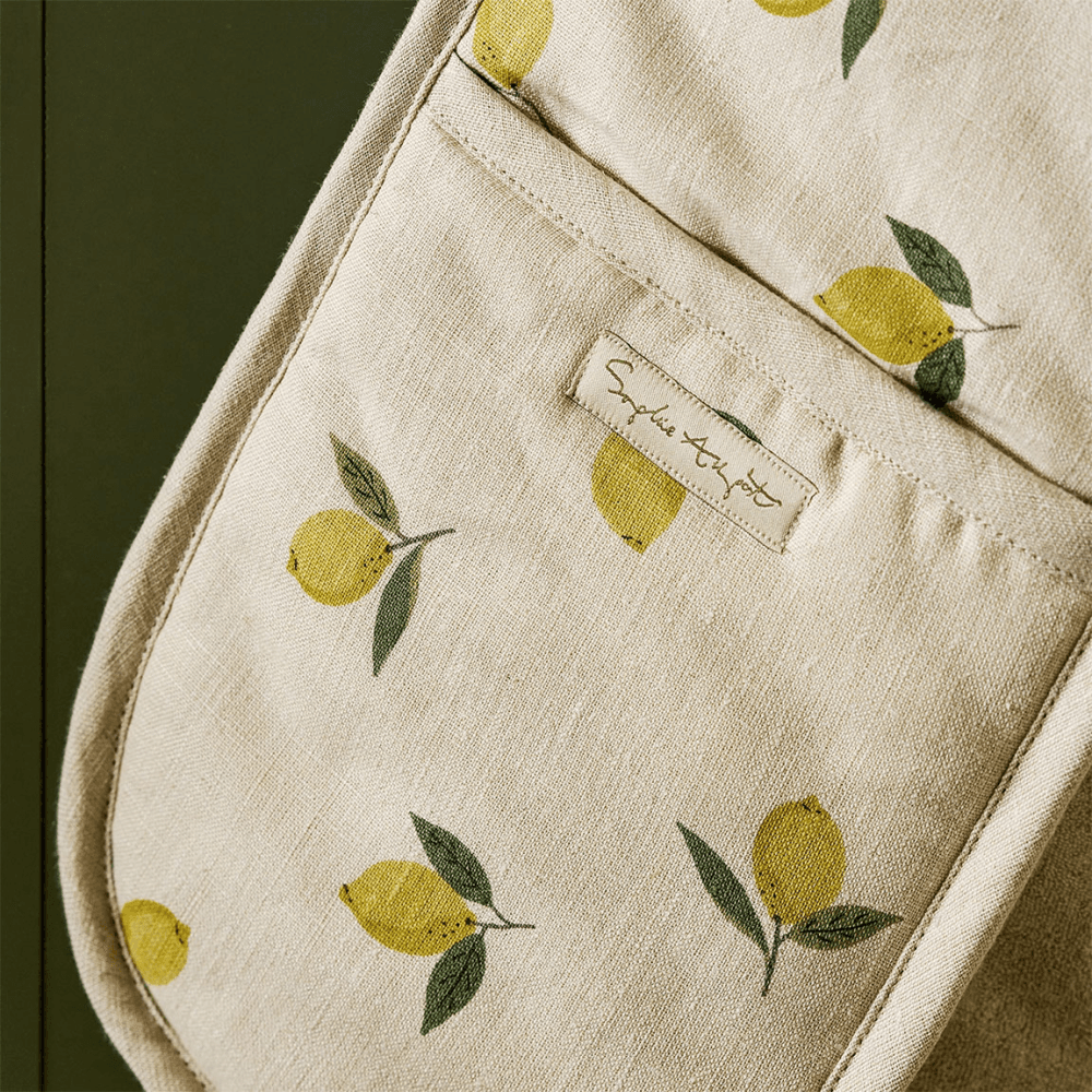 Lemons Double Oven Glove, Natural