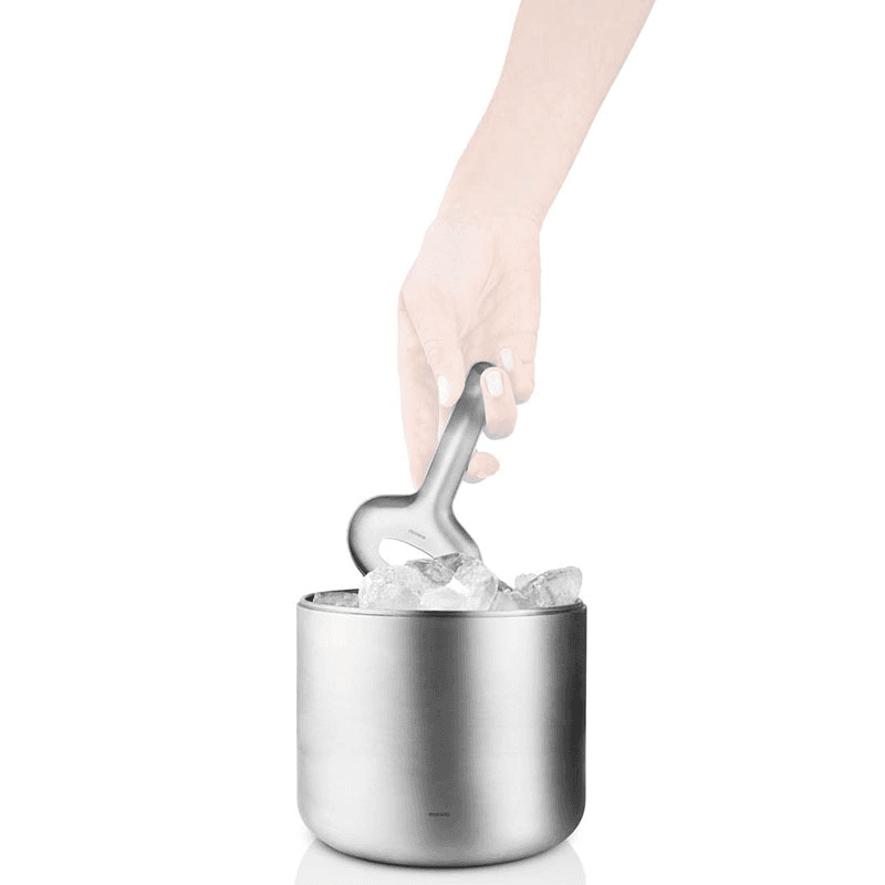 Liquid Lounge Insulated Ice Bucket with Scoop, Brushed Steel