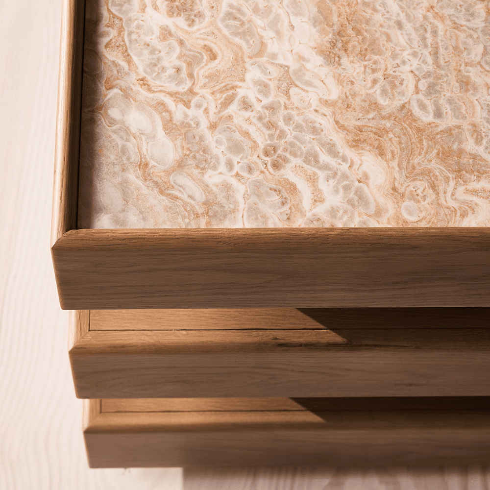 Flynn Side Table, Lacorado Marble