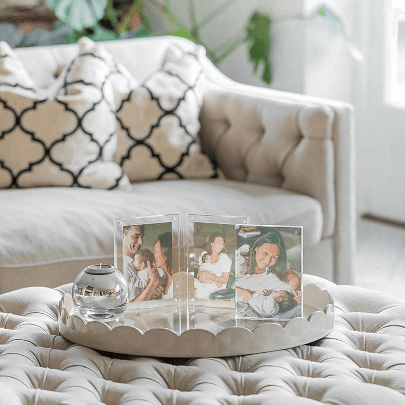 Lacquered Round Scallop Tray
