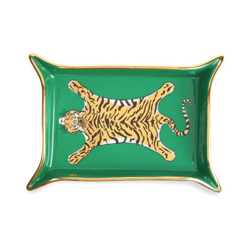 Image showing the Tiger Valet Tray, Gold/Green product.