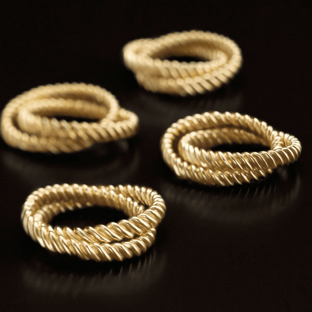 Deco Twist Set of 4 Napkin Rings