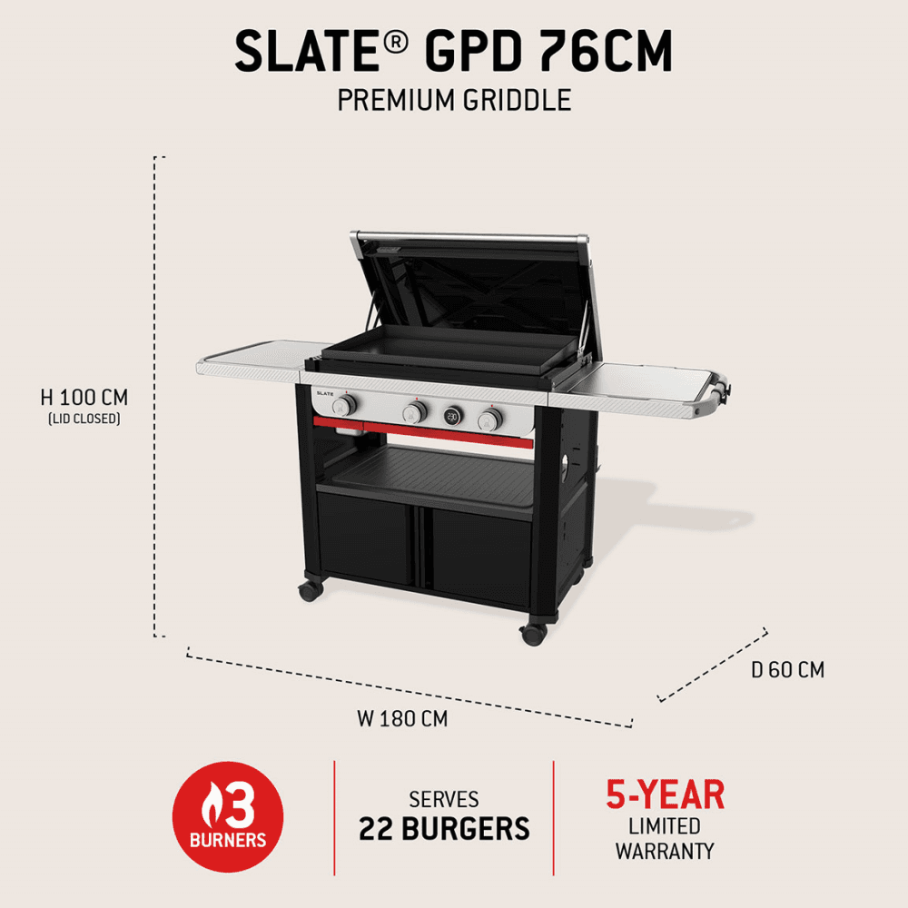 Slate Premium  Griddle, Black