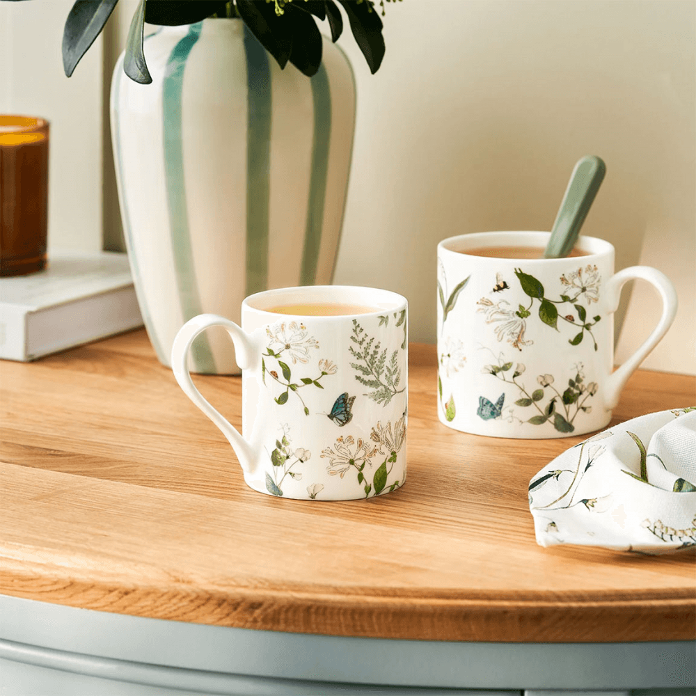 Wild Floral Mug, White