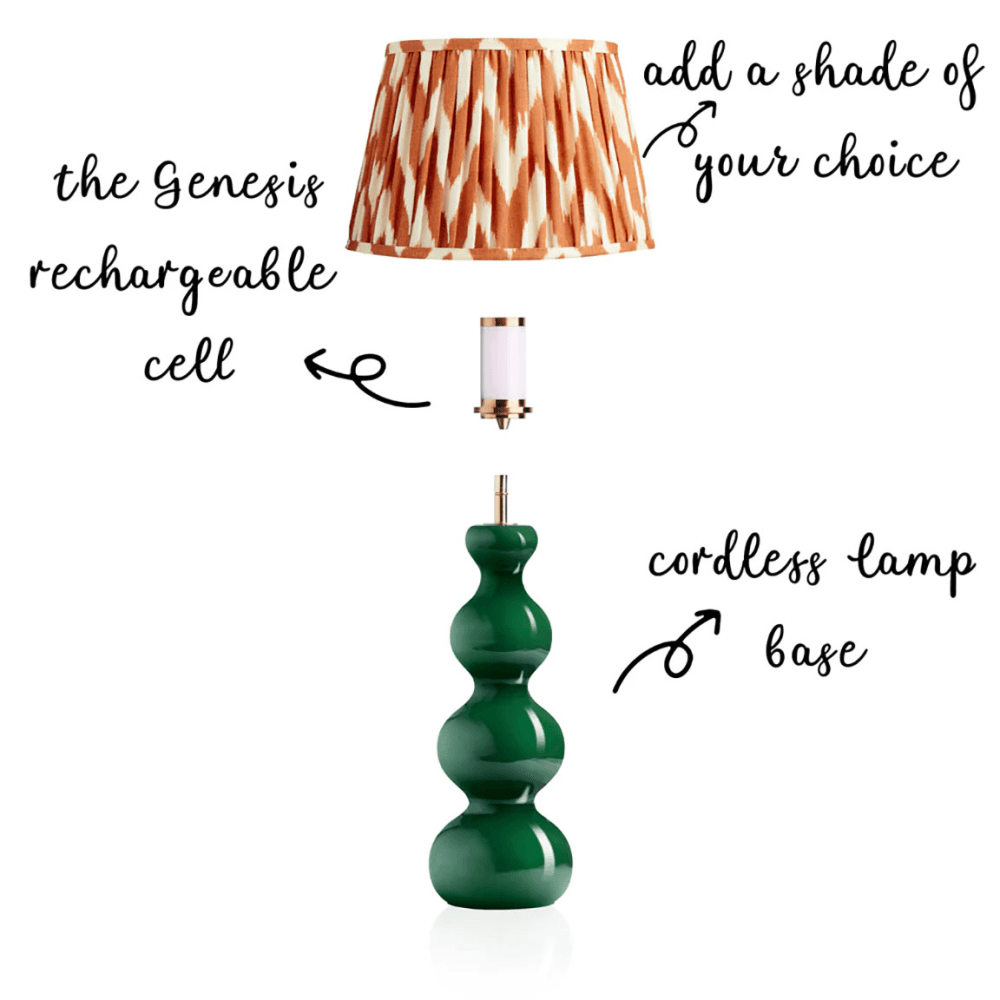 Wobster Rechargeable Table Lamp, Green