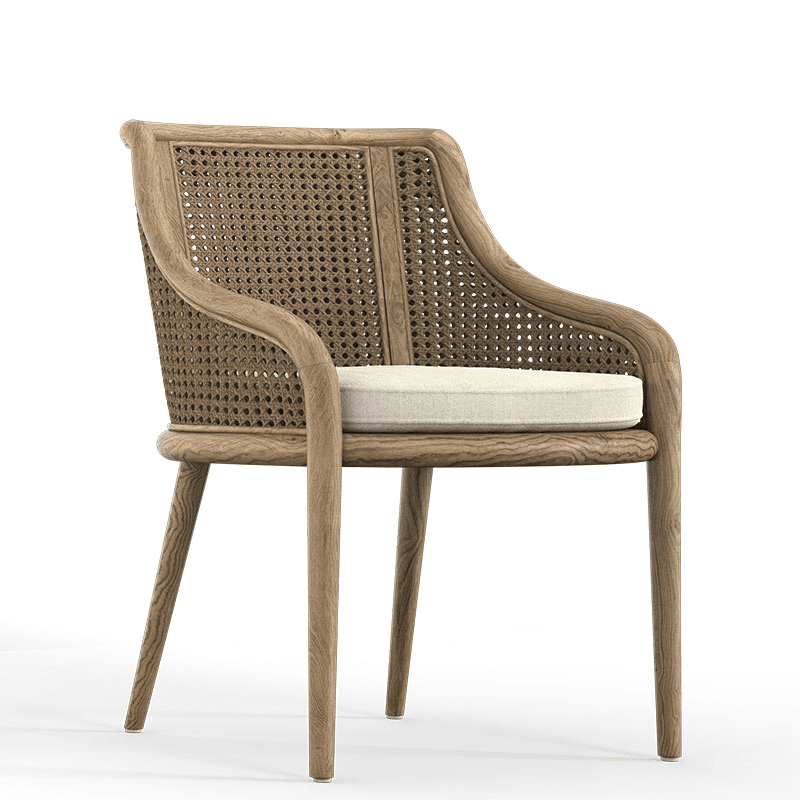 Carlos Cane Dining Chair, Natural