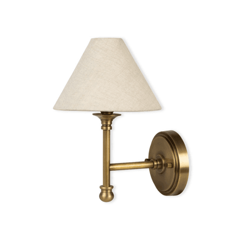 Image showing the Kelmscot Wall Light Linen Shade product.