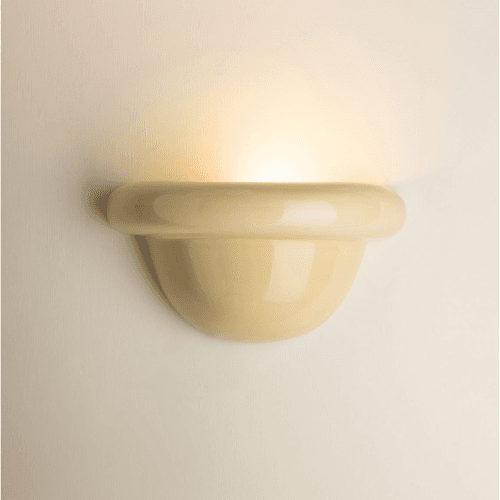 Image showing the Redonda Uplight Ceramic Sconce Wall Light, Butter Yellow product.