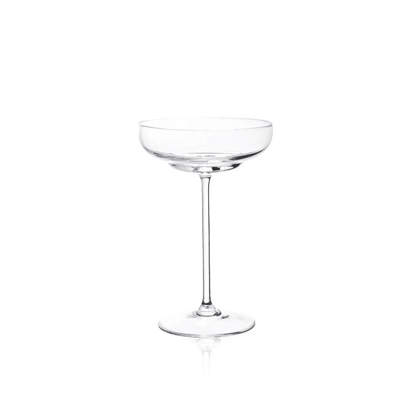 Shadows Set of 2 Champagne Coupes, Cloudless Clear