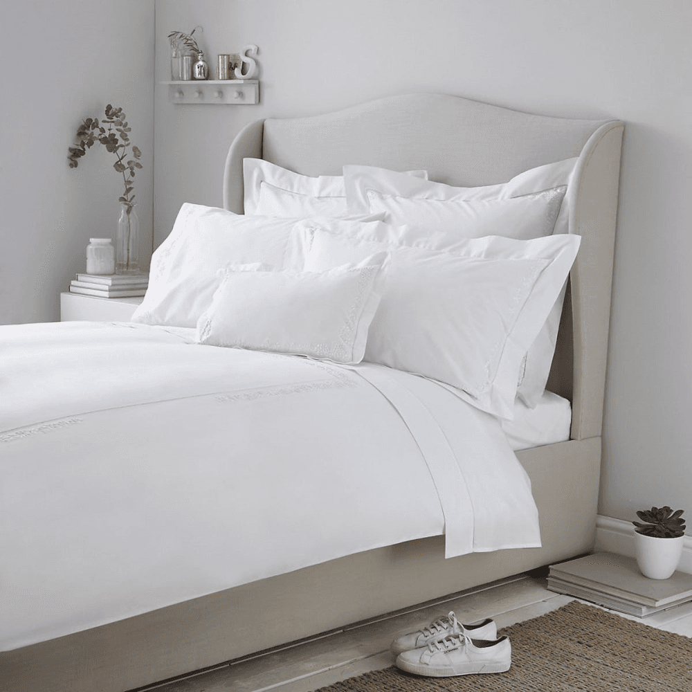 Adeline Super king size duvet cover, White