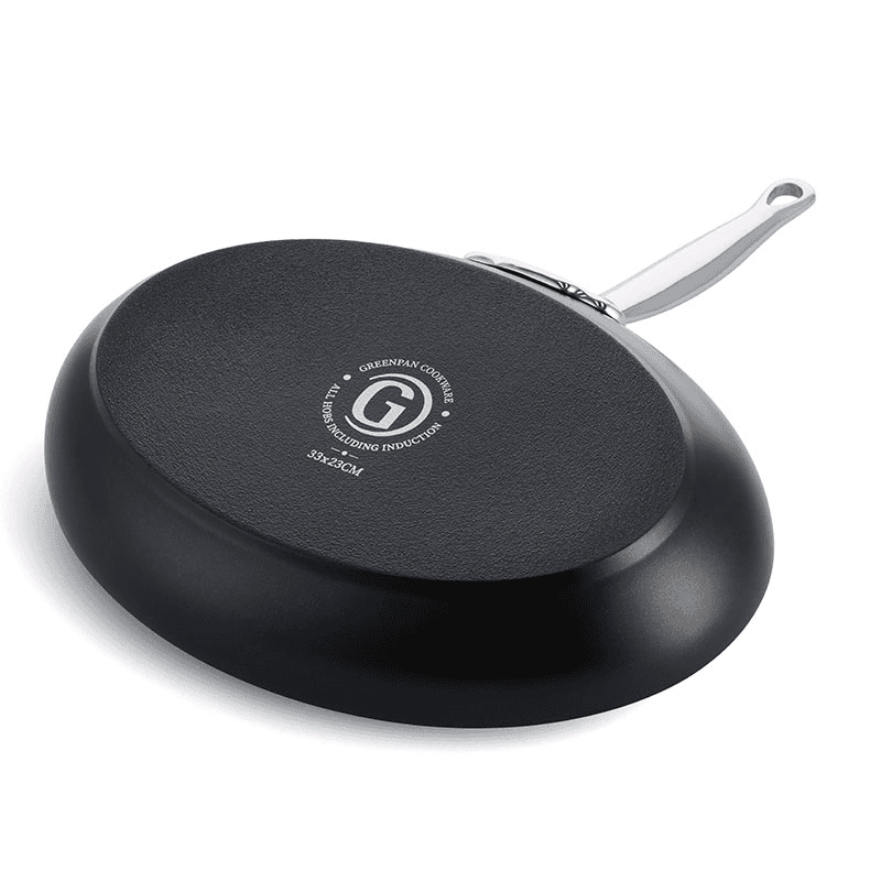 Barcelona Pro Non-Stick Oval Fishpan, Black