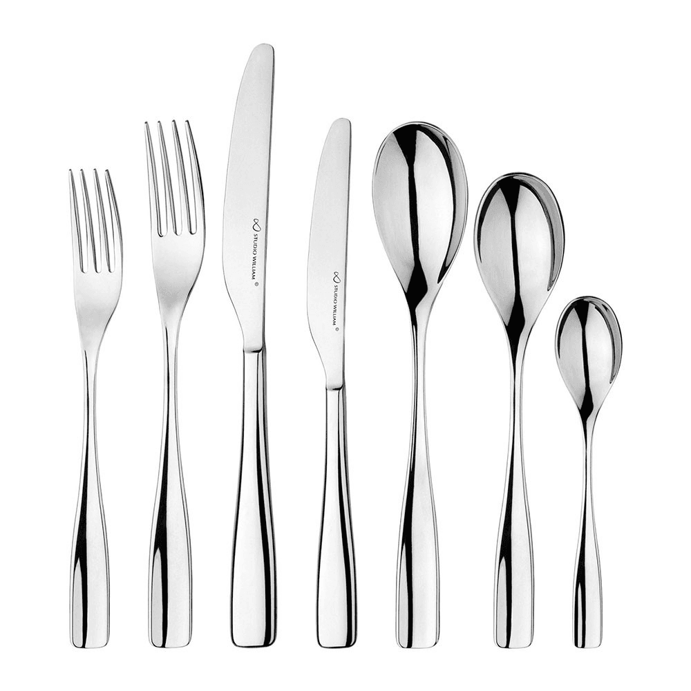 Redwood 42 Piece Cutlery Set, Mirror Finish Stainless Steel