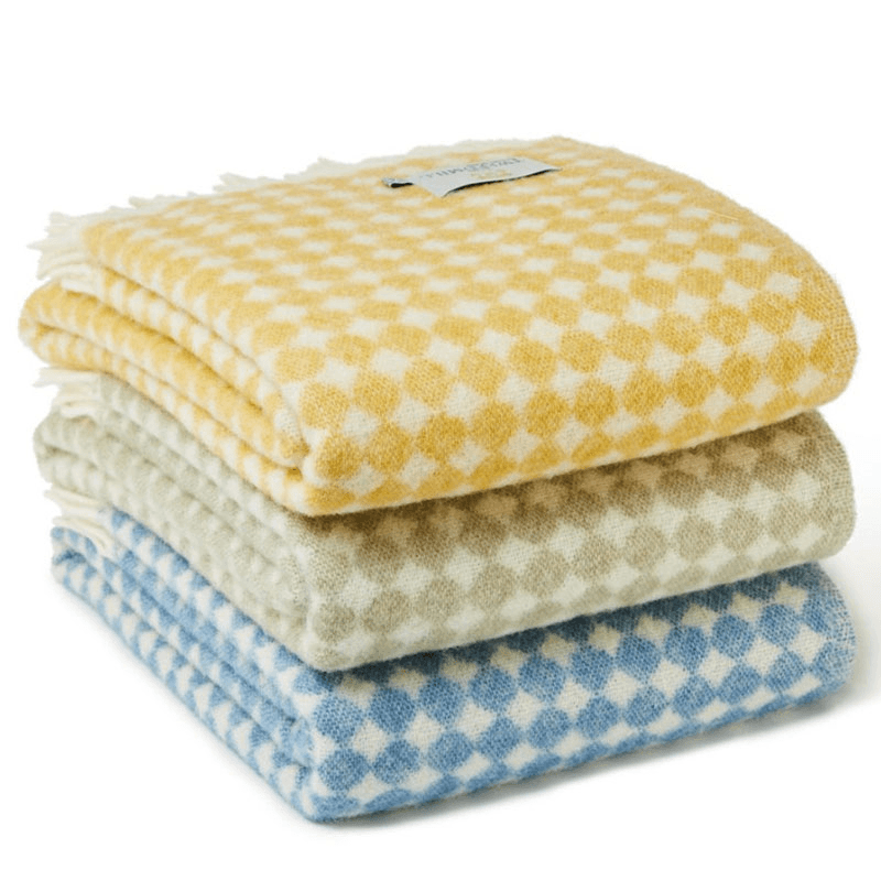 Jacquard Spot Pure New Wool Throw