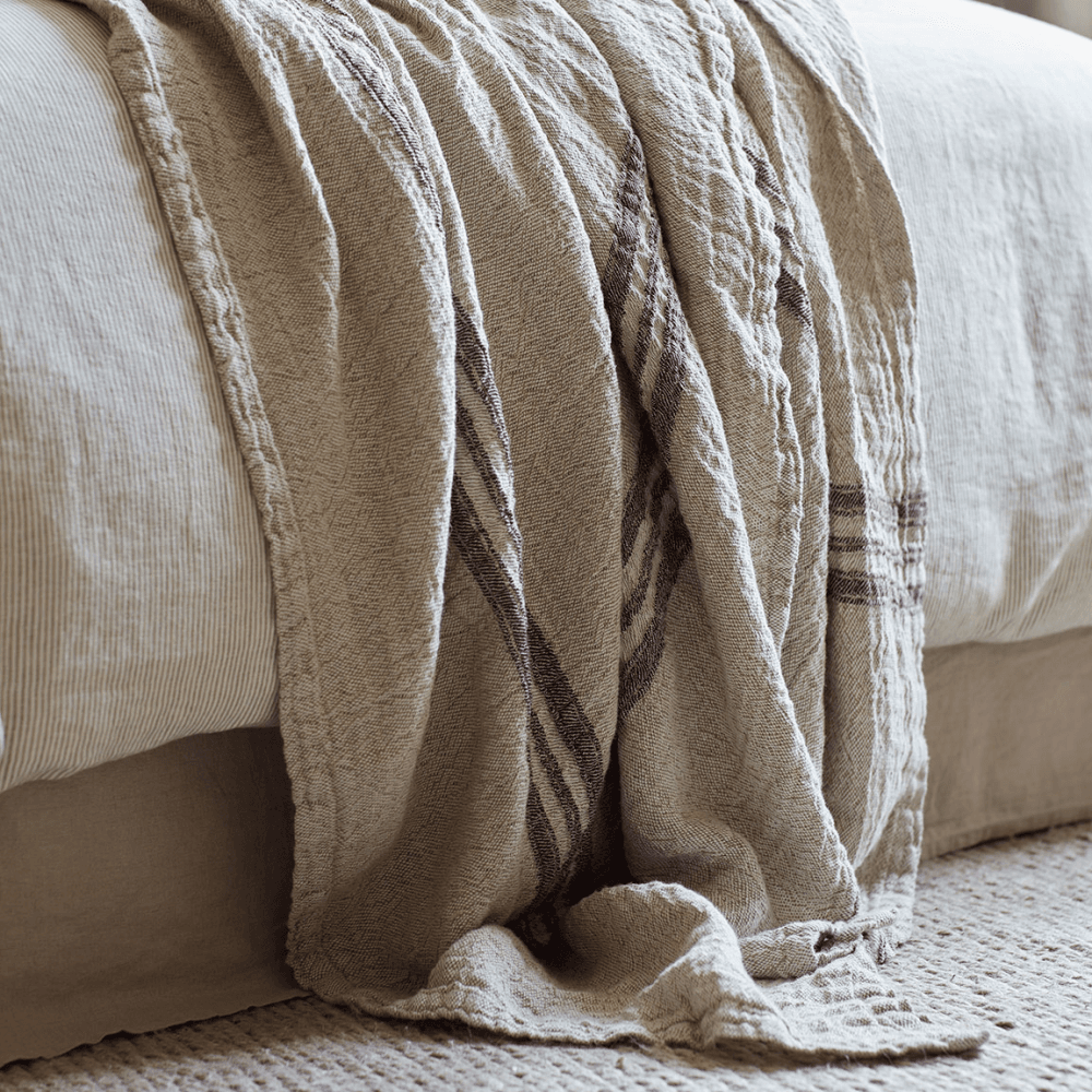 Elijah Linen Throw, Natural