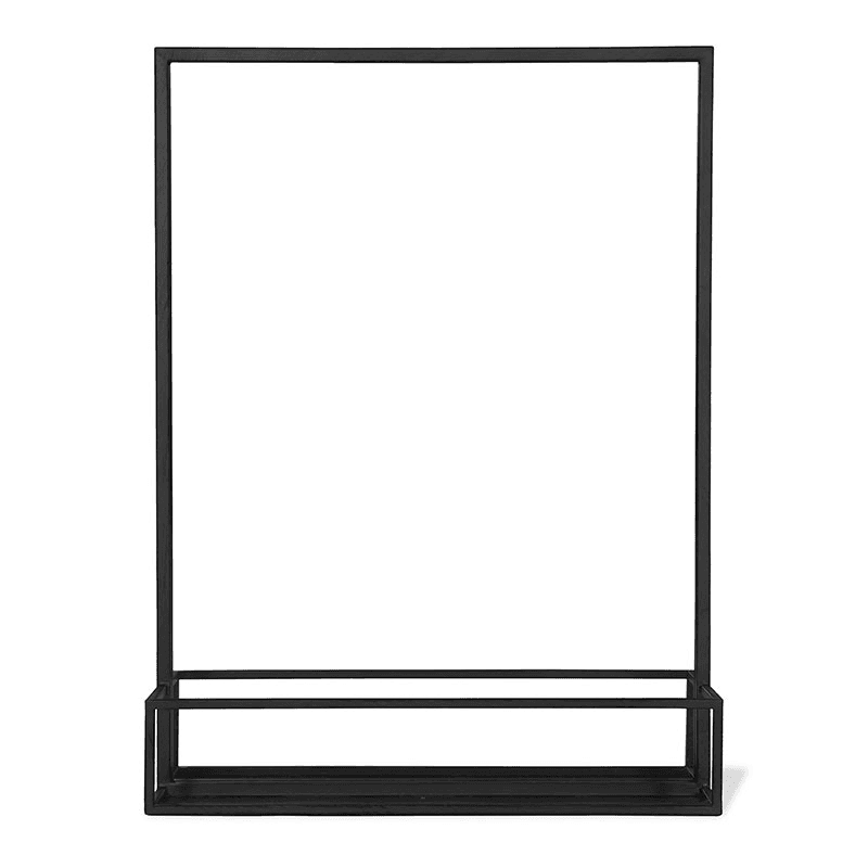 Sapperton Mirror with Shelf, Black