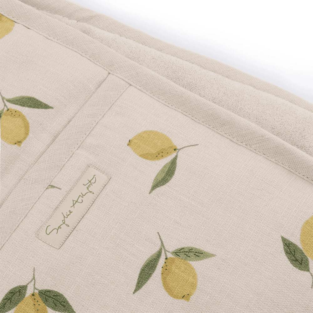 Lemons Double Oven Glove, Natural