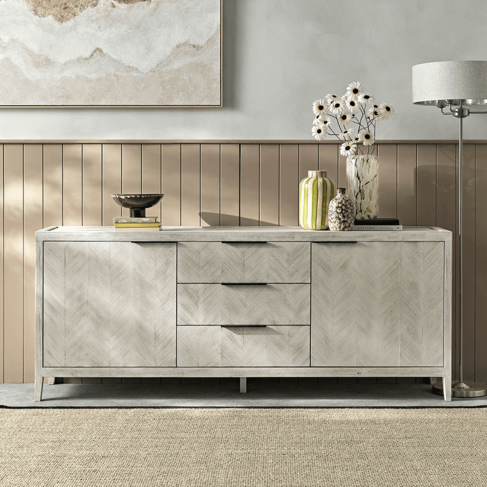 Tova Limewashed Sideboard, Natural