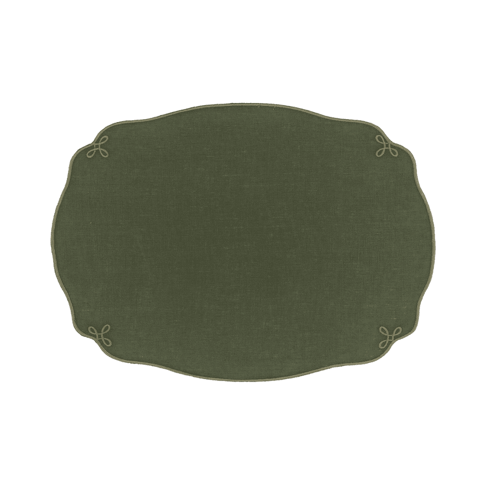 Nancy Set of 4 Placemats, Pine Green