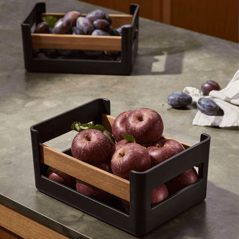 Nordic Kitchen Pantry Crate, Black