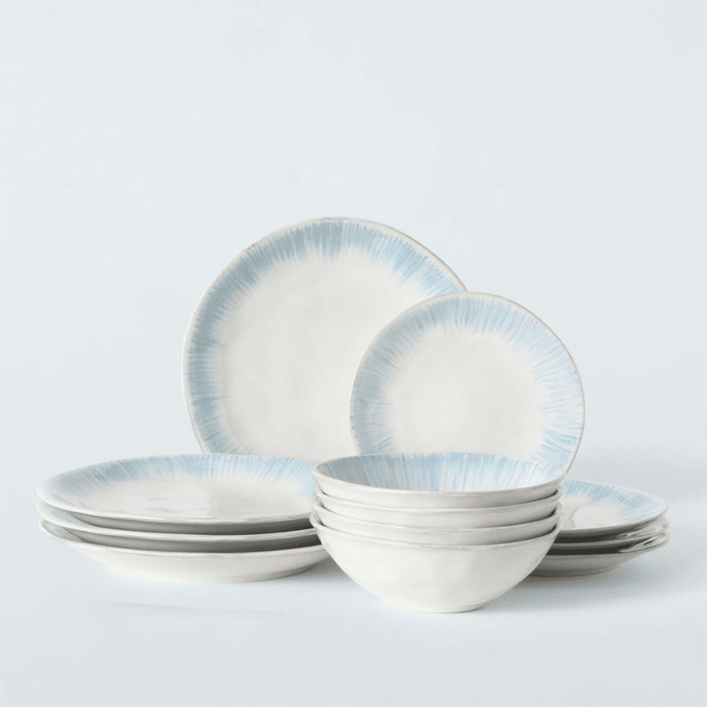 Cove 12 Piece Dinner Set, Blue