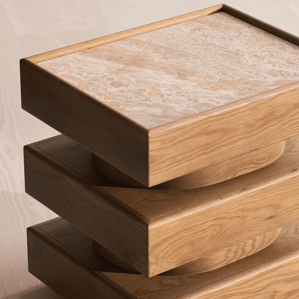 Flynn Side Table, Lacorado Marble