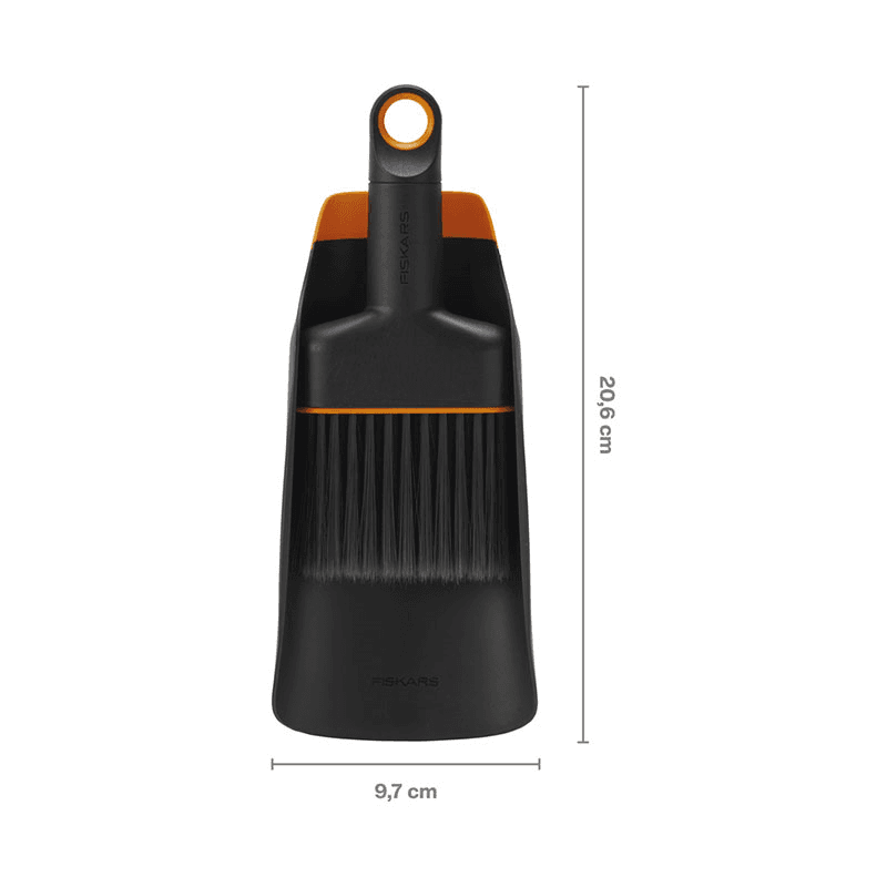 Urban Gardening 2-in-1 soil Scoop and Brush, Black