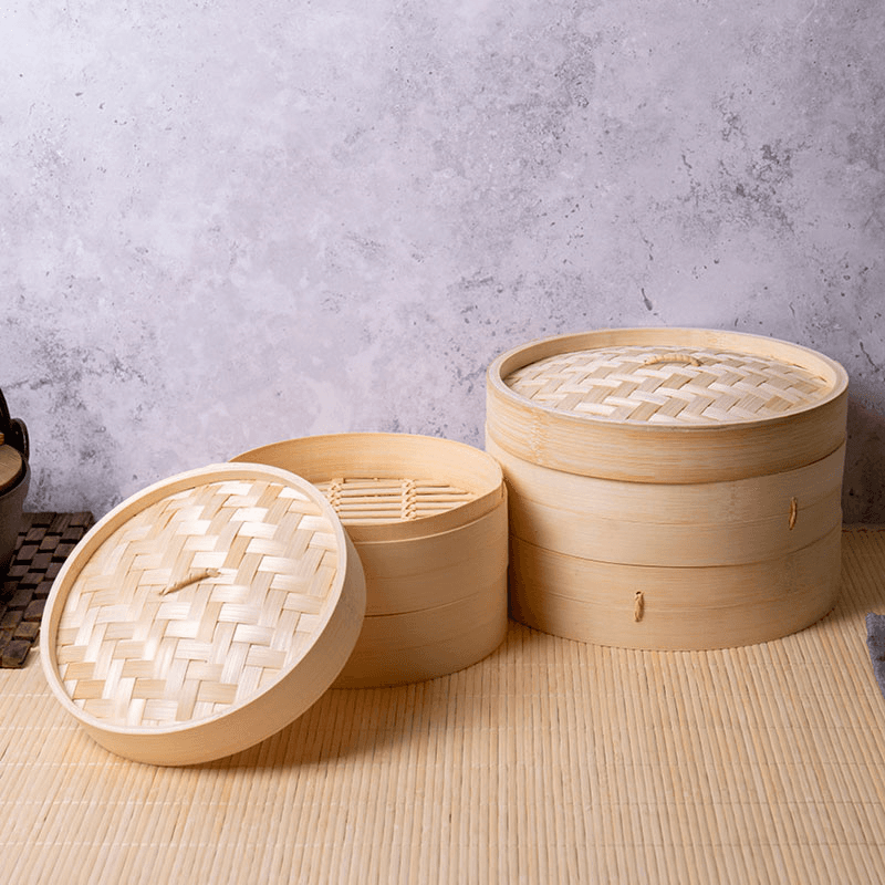 Oriental Two Tier Bamboo Steamer