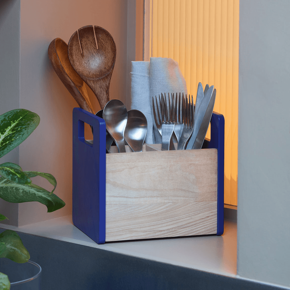 Collective Cutlery Holder, Colbalt