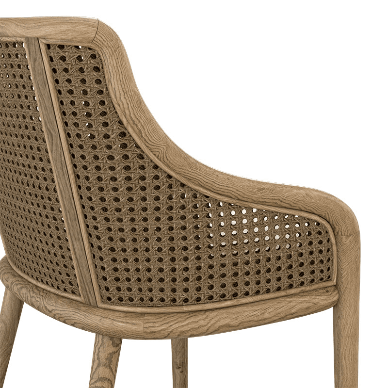 Carlos Cane Dining Chair, Natural