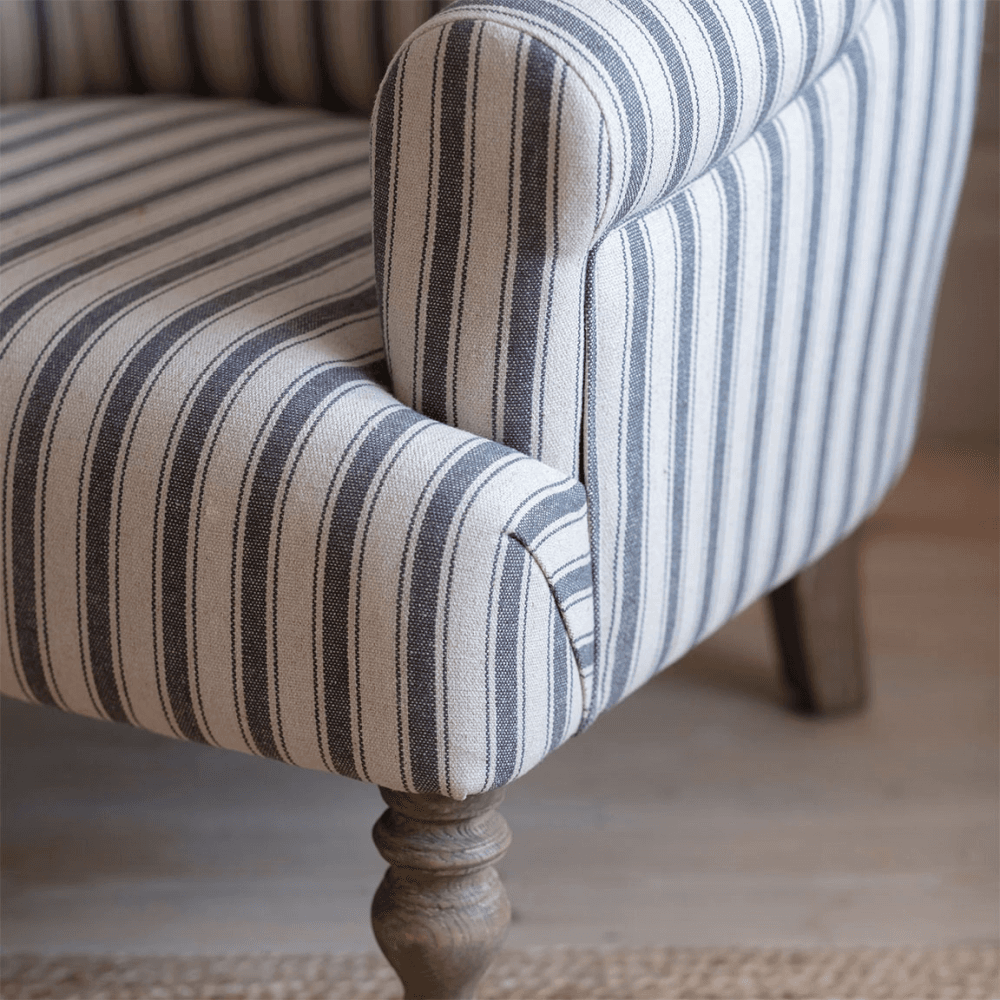 Kirdford Striped Occasional Chair, Blue