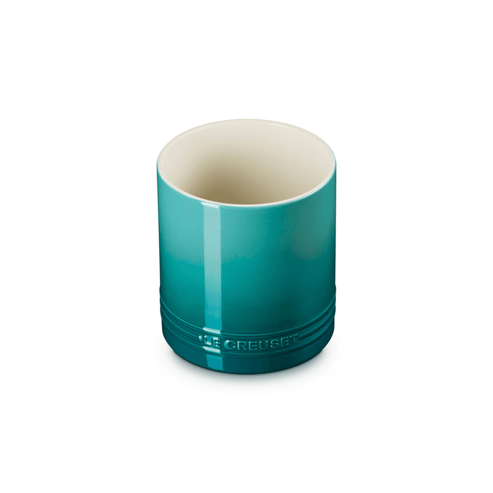 Stoneware Utensil Jar, Bleu Riviera