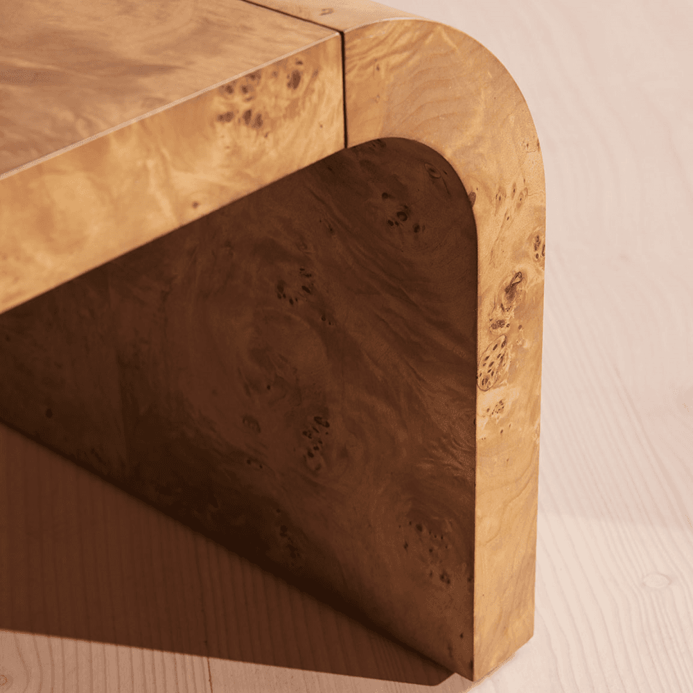 Wallace Coffee Table, Mappa Burl