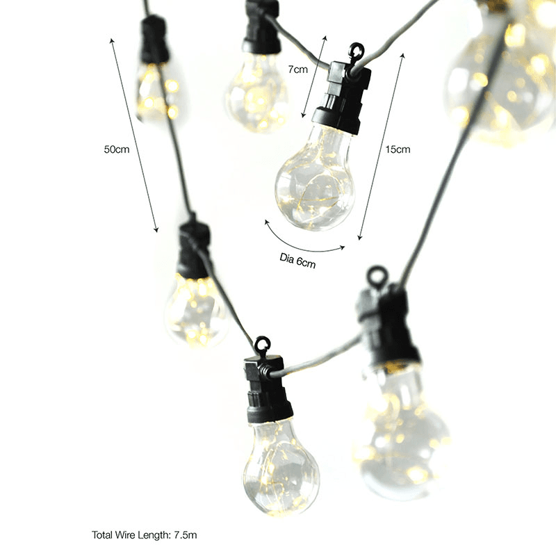 Festoon Lights, Black