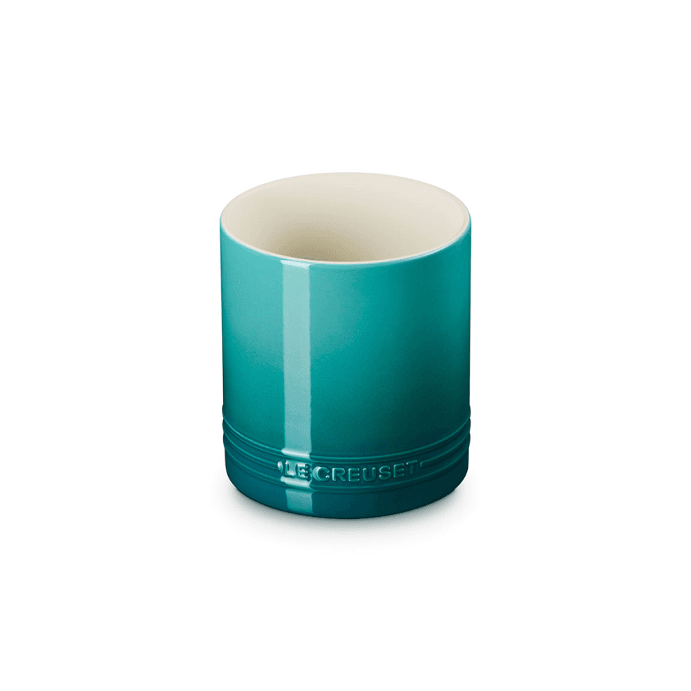 Stoneware Utensil Jar, Bleu Riviera